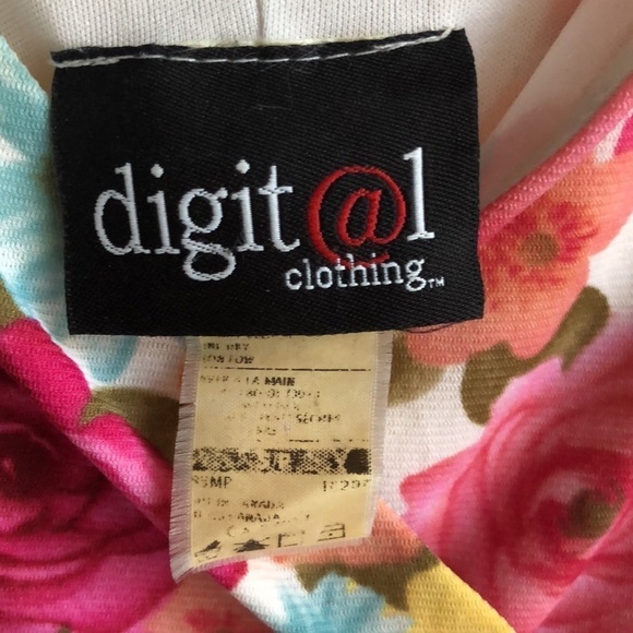 Floral summer dress, empire waist, V neck - Picture 9 of 10